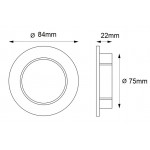 Foco basculante 84mm empotrar Aluminio, para Lámpara GU10/MR16